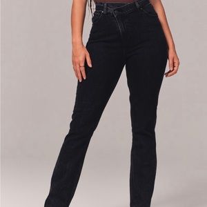 Abercrombie curve love 90s slim straight black jeans size 20 / 35 short